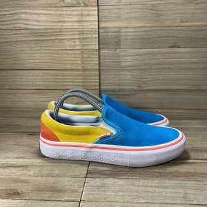 Vans x The Simpsons Slip-On Pro Skate Blue Yellow Shoes Womens Size 7.5 Mens 6